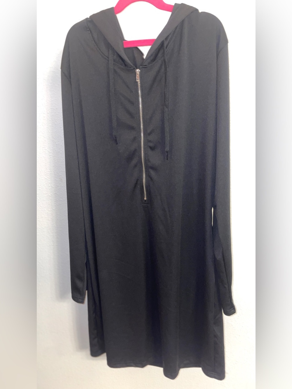 SHEIN Black Women’s Zip-Up Hoodie Dress